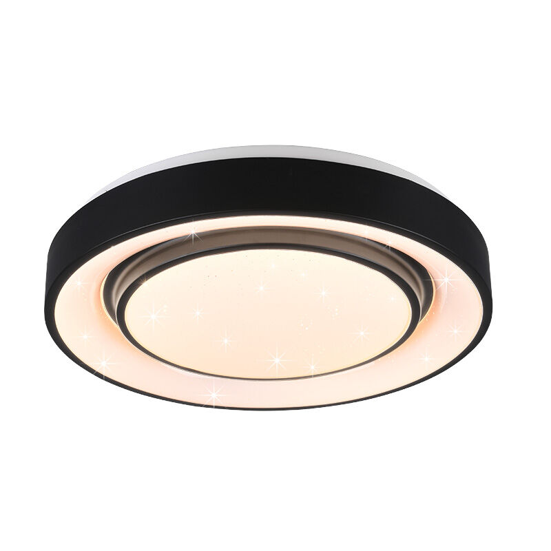 Zwarte plafonnière modern, Freke, 20W, RGBW LED