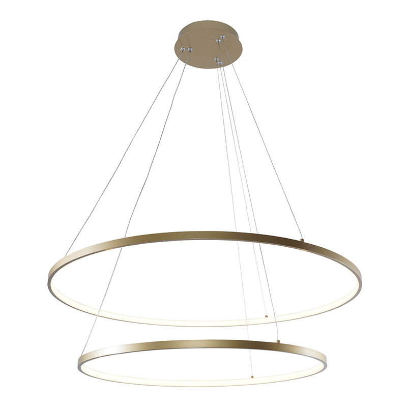 Design hanglamp goud, Kubra, 60W, warm tot koud wit verstelbare LED