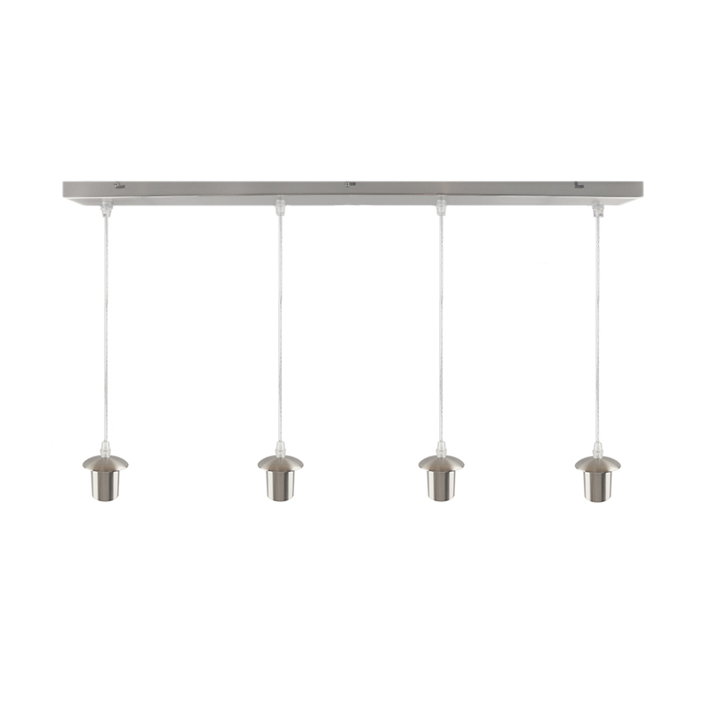 Aluminium hanglamp zonder kap chroom, Rika