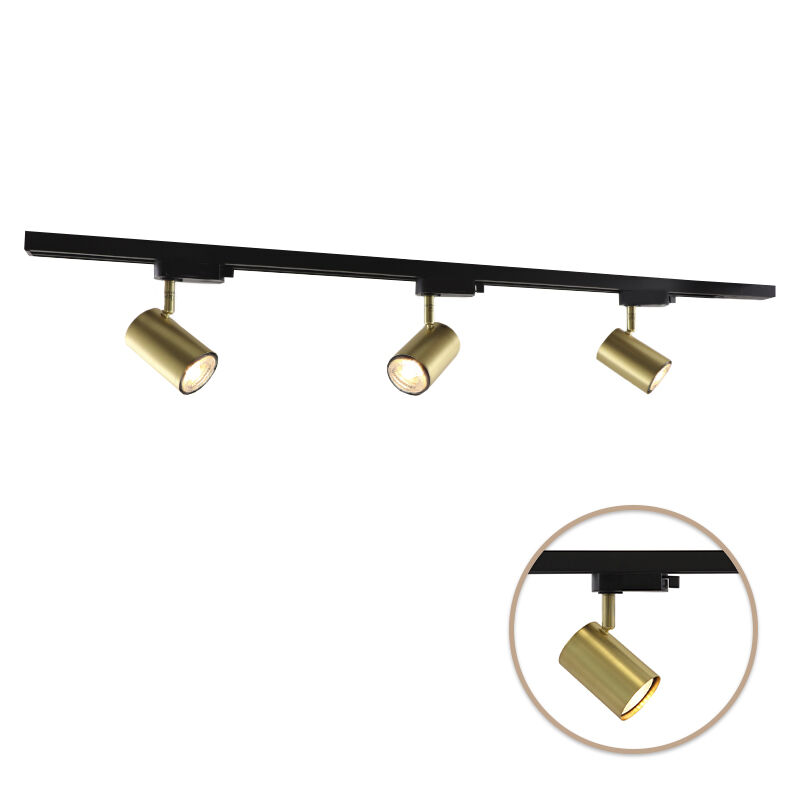 1-FASE RAILARMATUUR MET GU10 FITTING incl LED SPOTJE - Led Verlichting