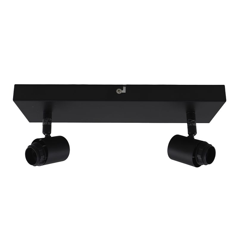 Aluminium plafondfitting zwart, Rika