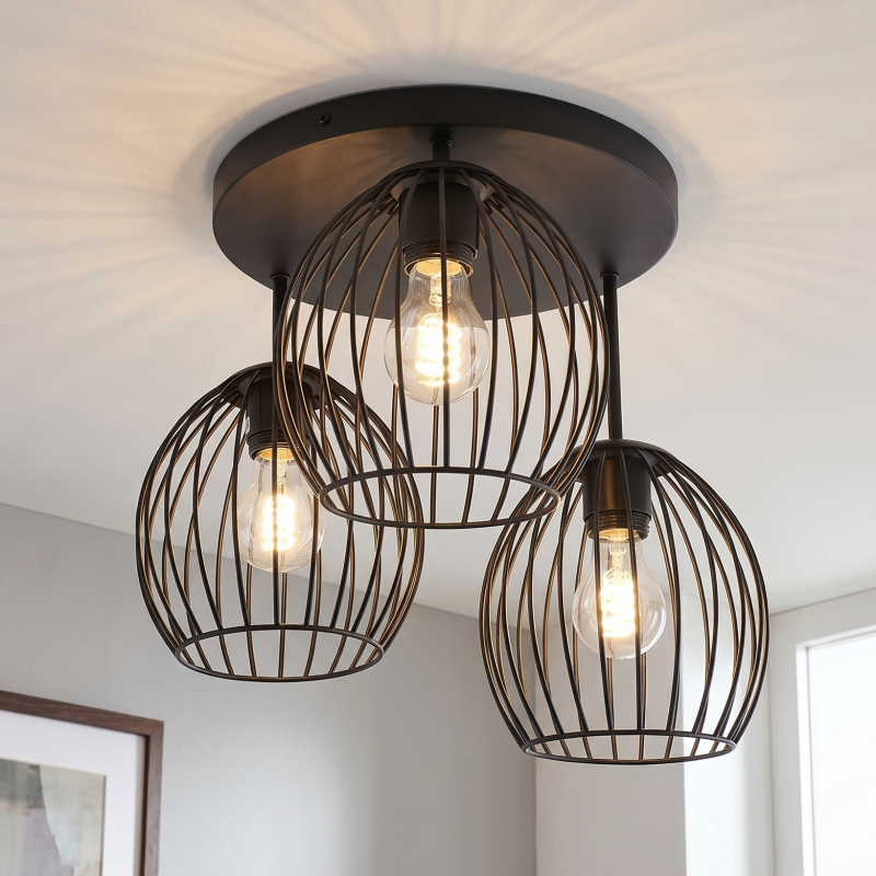Industriële plafondlamp zwart, Wiro