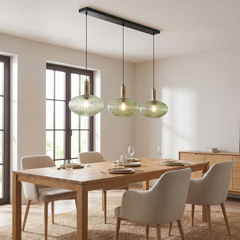 Retro hanglamp groen, Charlois Retro hanglamp groen, Charlois