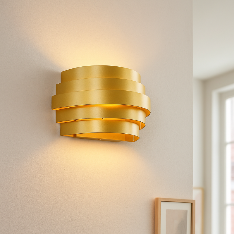 Moderne up down wandlamp goud, Sonay Moderne up down wandlamp goud, Sonay