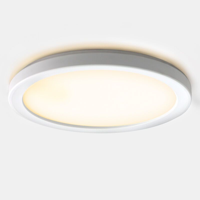 Witte badkamer plafondlamp Shivani, rond, IP44, 15W, 3000K LED