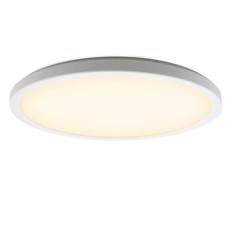 Witte plafonnière Shona, rond, 3-staps dimbaar, 18w, 3000K LED