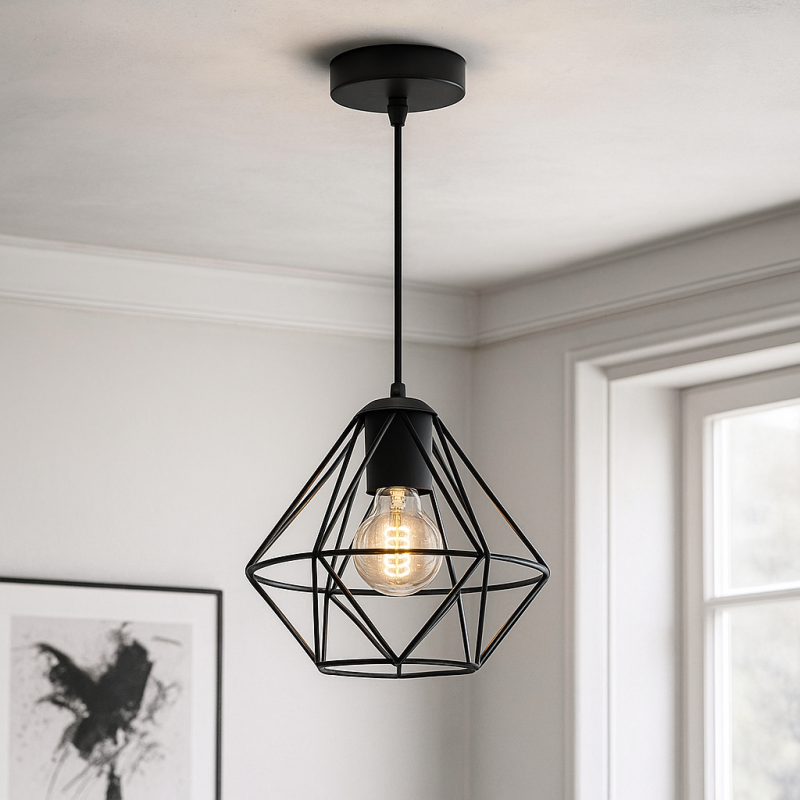 Stoere, industrie hanglamp Jochem, Gaaslook
