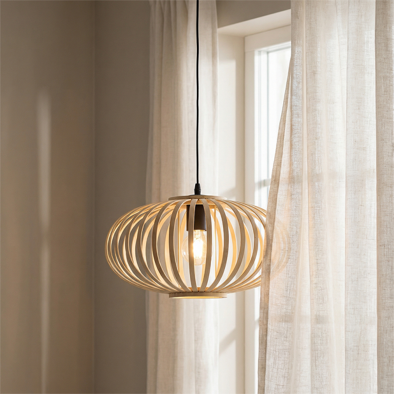 Bamboe hanglamp bruin, Lieve