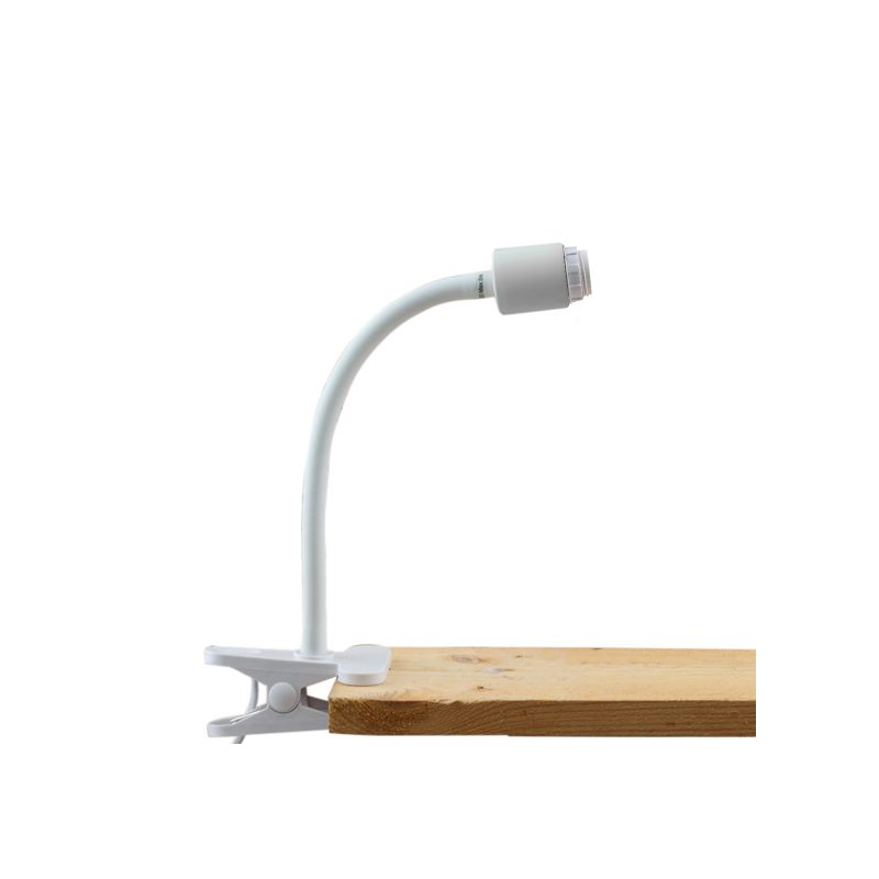 Kunststof klemspot wit, Merve, met schakelaar