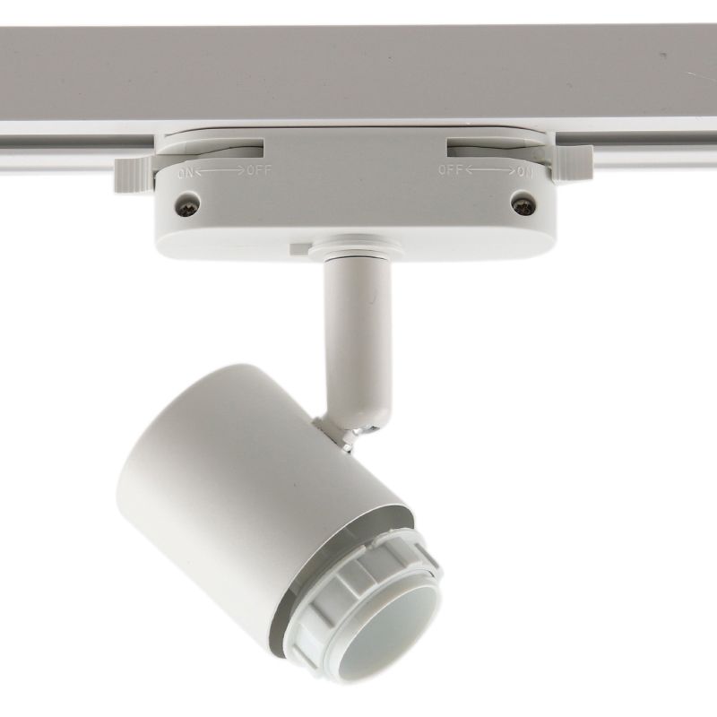 Kunststof 1-fase railsysteem spot wit,