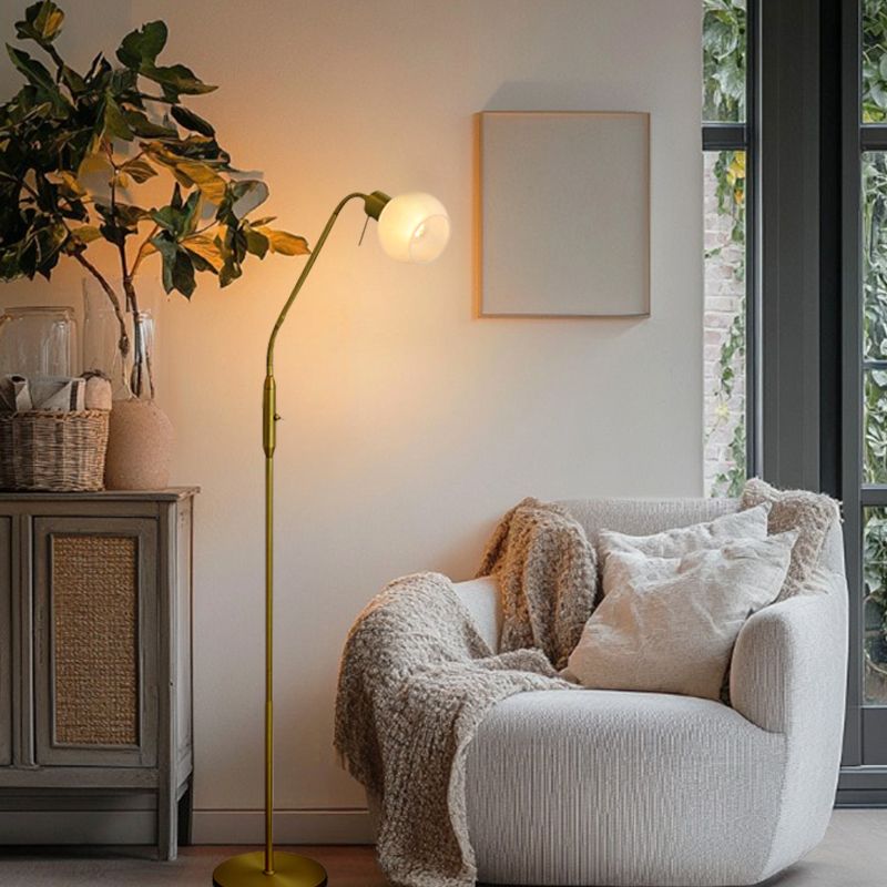 Design vloerlamp wit, Ayleen, met schakelaar