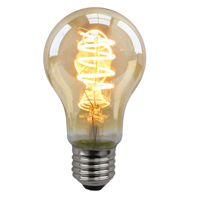 Dimbare Olucia E27 LED lamp, Tuelo, A60, 4W, amber glas, 2200k Dimbare Olucia E27 LED lamp, Tuelo, A60, 4W, amber glas, 2200k