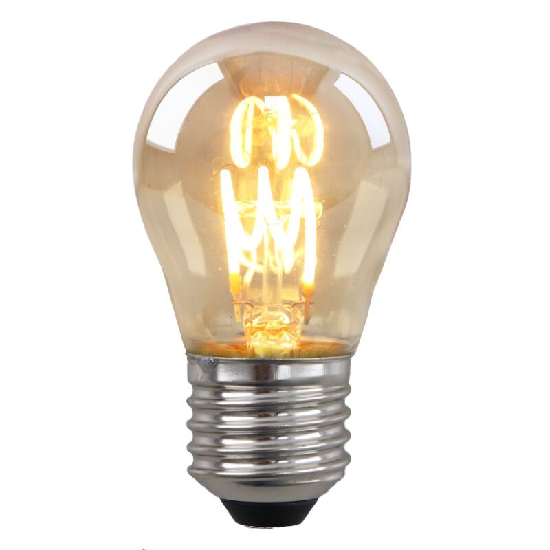 Dimbare Olucia E27 LED filament lamp Tuelo, amber, 4W, 2200K Dimbare Olucia E27 LED filament lamp Tuelo, amber, 4W, 2200K