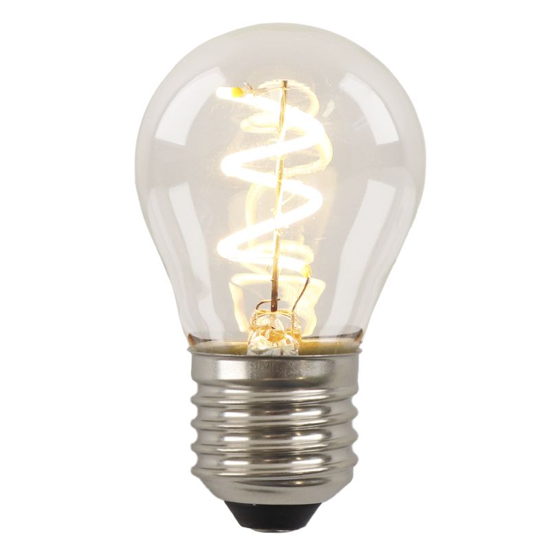 Dimbare Olucia E27 LED filament lamp Tuelo, P45, 4W, 2700K