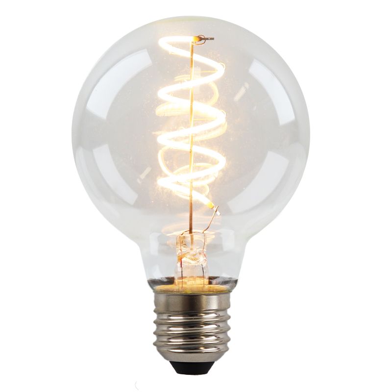 Dimbare Olucia E27 LED filament lamp Tuelo, G80, 4W, 2700K Dimbare Olucia E27 LED filament lamp Tuelo, G80, 4W, 2700K