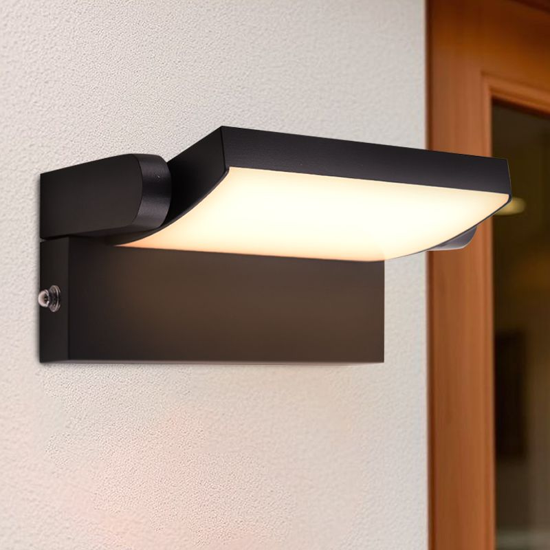 Moderne buiten wandlamp met schemersensor zwart, Alet, 12,5W, 3000K LED, IP54