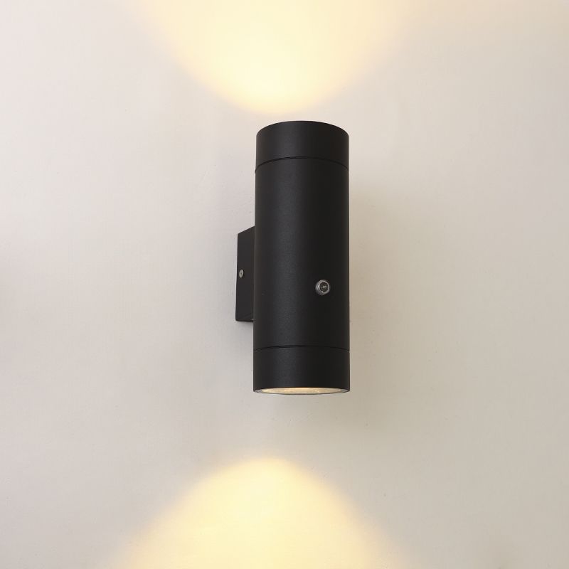 Moderne buiten wandlamp met schemersensor zwart, Marcos, IP44