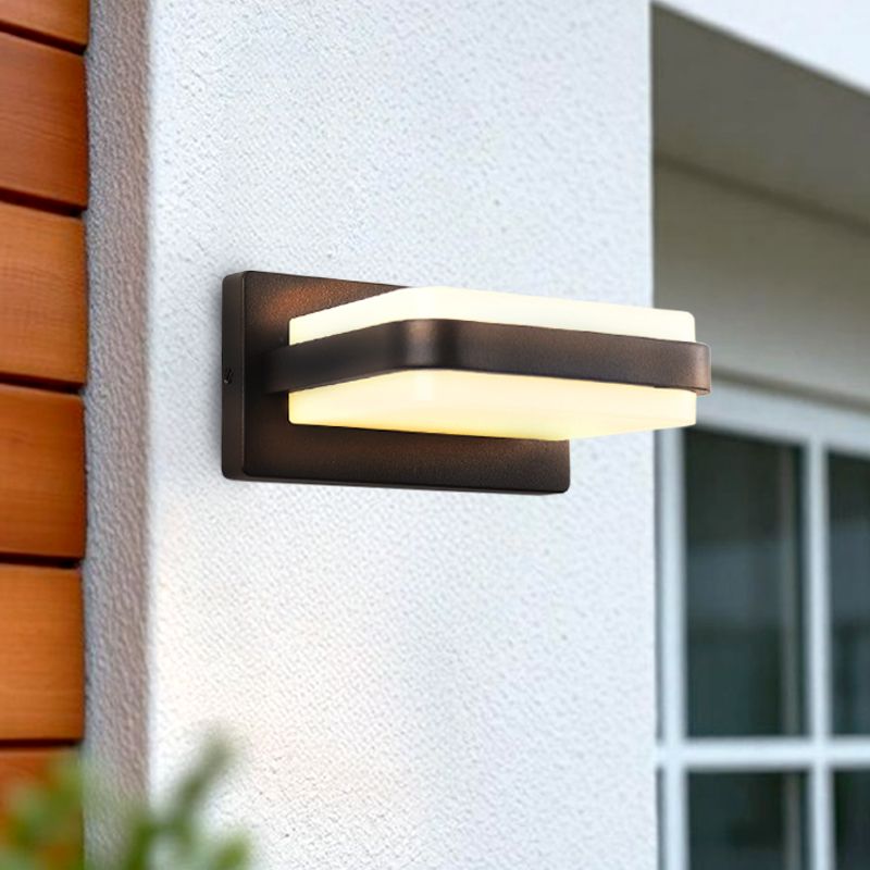 Moderne buitenlamp zwart, Sita, 12W, 3000K LED, IP44