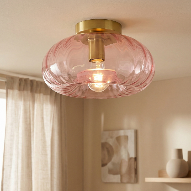 Retro plafondlamp roze, Diane Retro plafondlamp roze, Diane