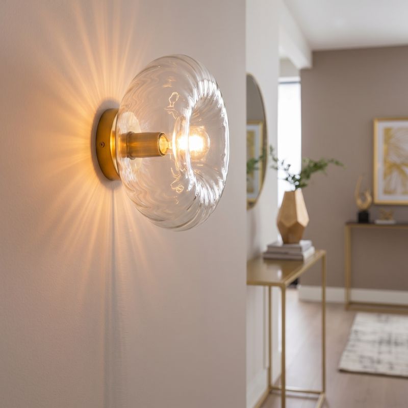 Retro wandlamp transparant, Diane Retro wandlamp transparant, Diane