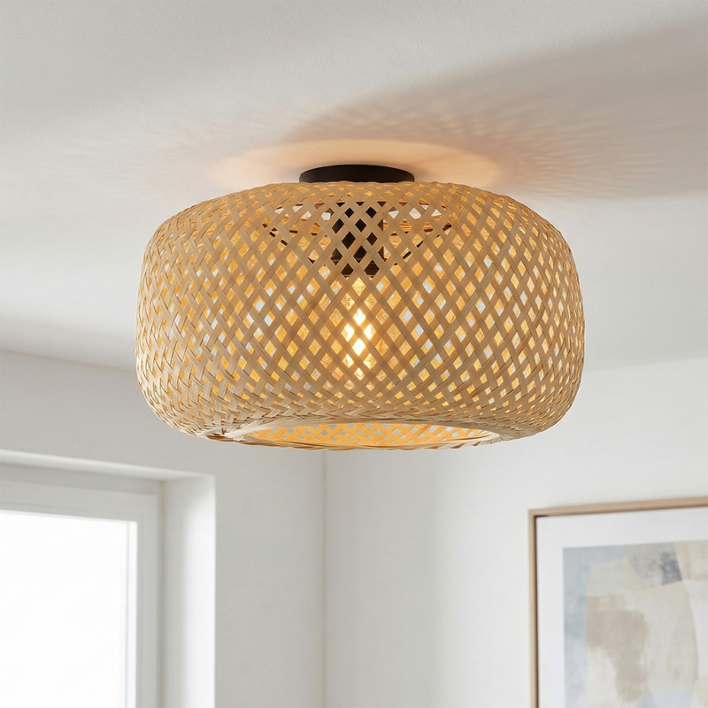 Bamboe plafondlamp bruin, Kiki Bamboe plafondlamp bruin, Kiki