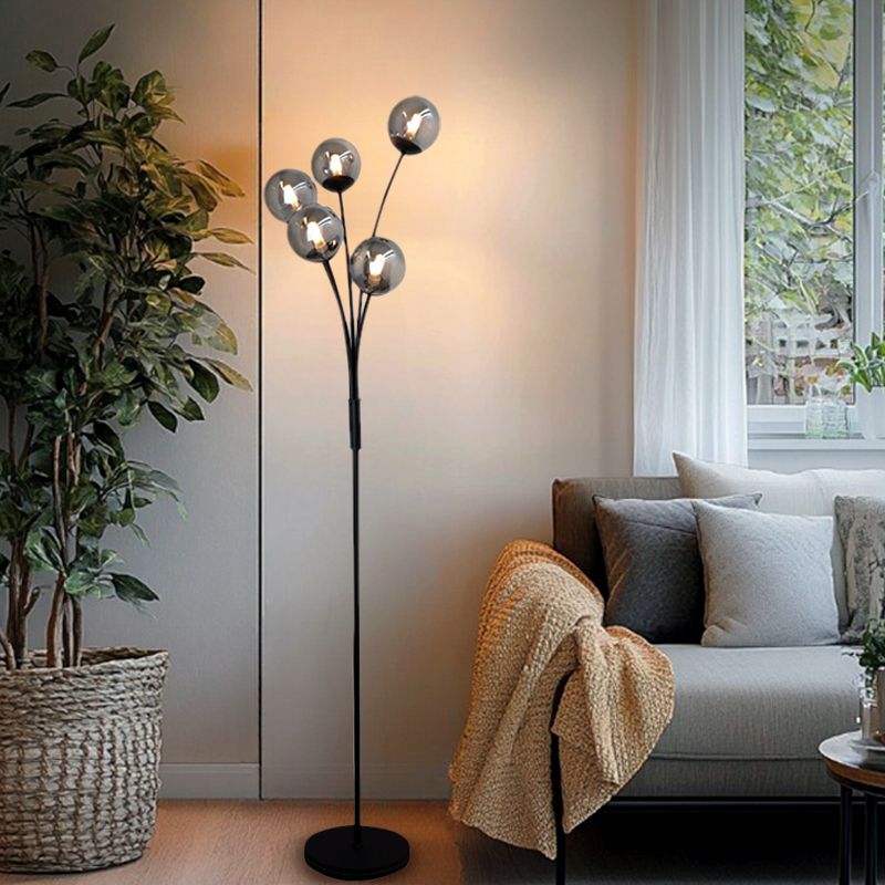 Design vloerlamp grijs, Stacy, met schakelaar