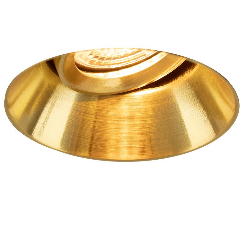 Kantelbare aluminium trimless inbouwspot messing, Sanaz