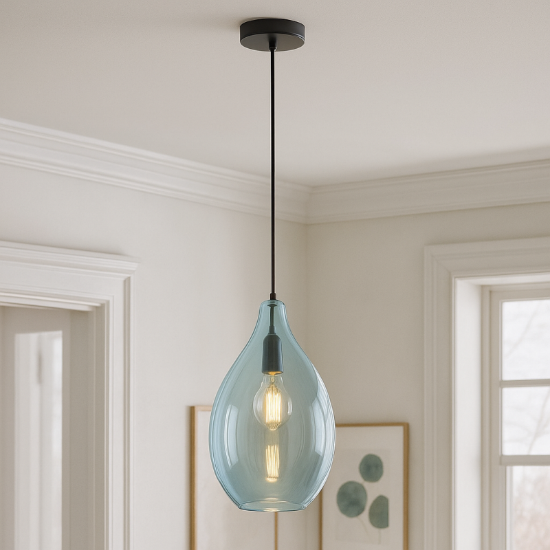 Design hanglamp blauw, Cees