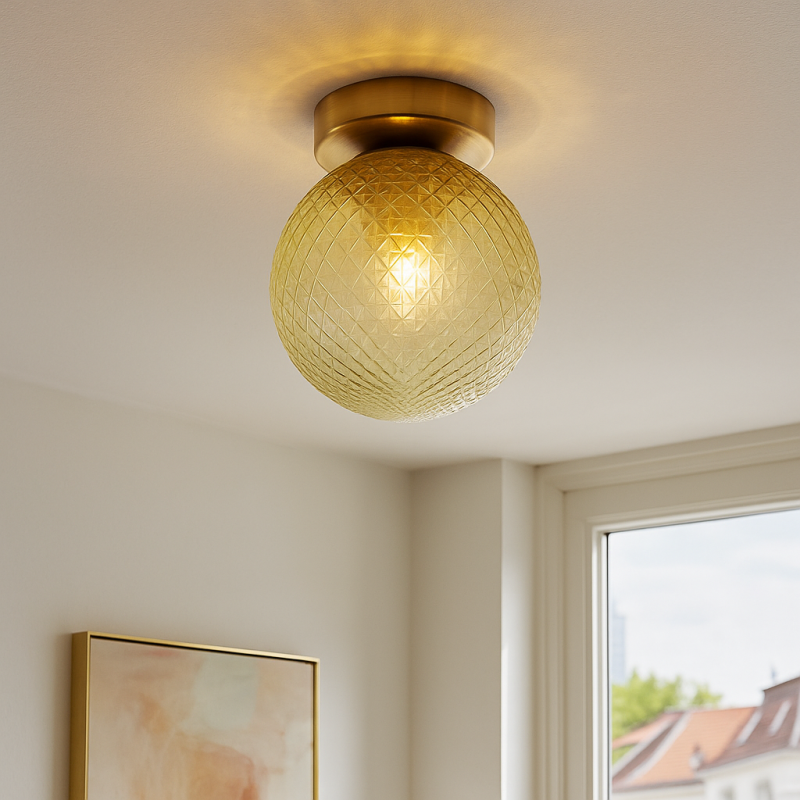 Retro plafondlamp groen, Johnson Retro plafondlamp groen, Johnson