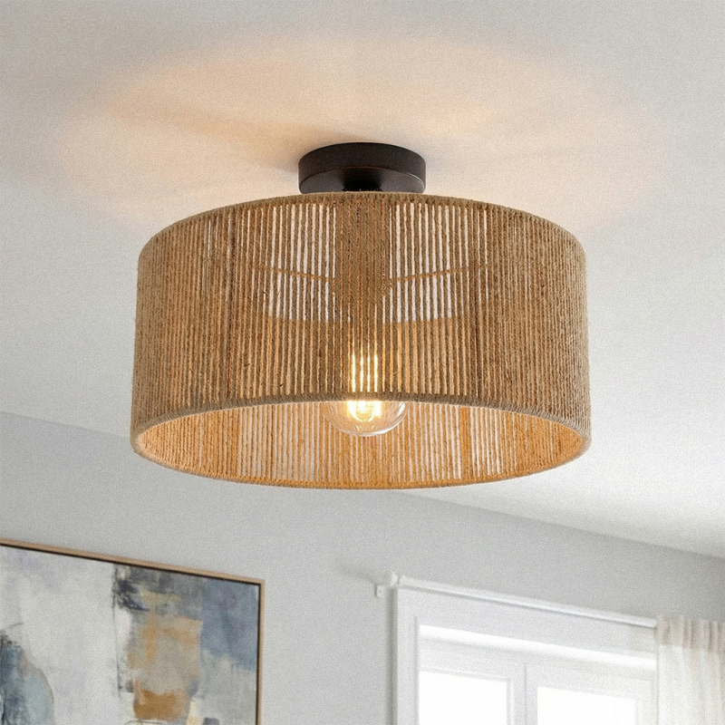 Japandi plafondlamp bruin, Selena