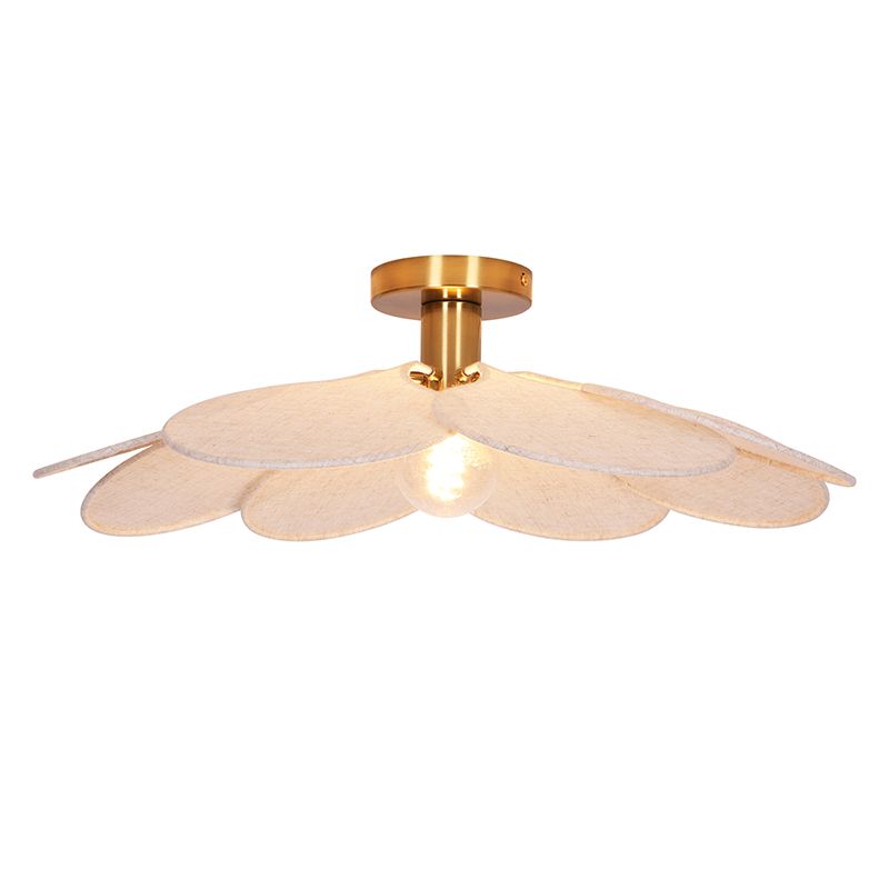 Landelijke plafondlamp beige, Nena