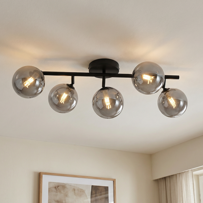 Design plafondlamp grijs, Remo