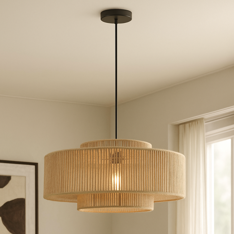 Landelijke hanglamp bruin, Selena