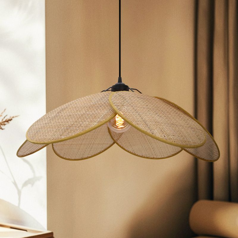Rotan hanglamp bruin, Rowen