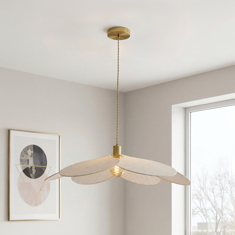 Landelijke hanglamp beige, Nena