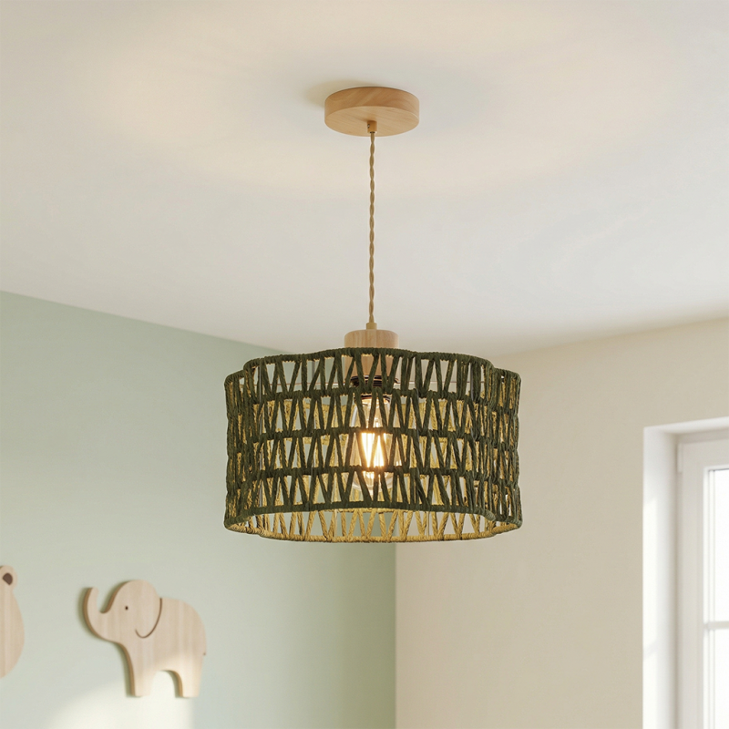 Landelijke hanglamp groen, Mickey Landelijke hanglamp groen, Mickey
