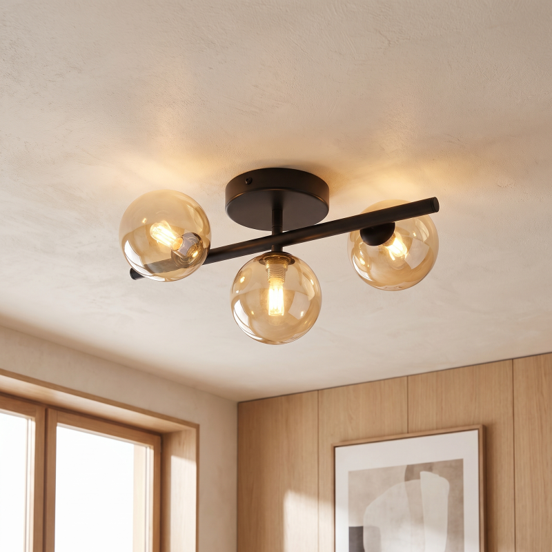 Design plafondlamp amber, Remo