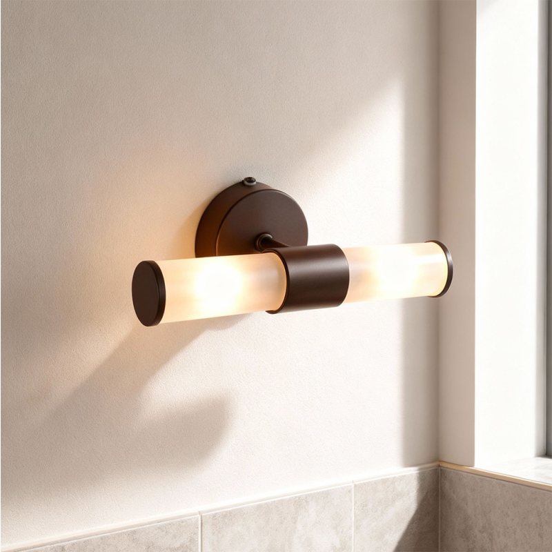 Moderne badkamer wandlamp zwart, Callum, IP44
