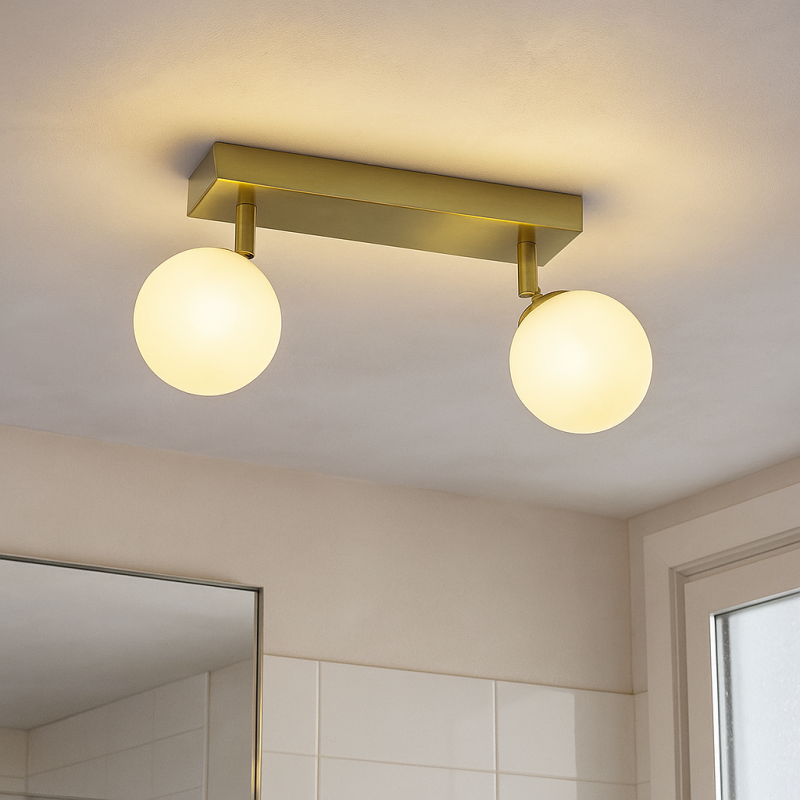 Moderne badkamer plafondlamp wit, Amer, IP44