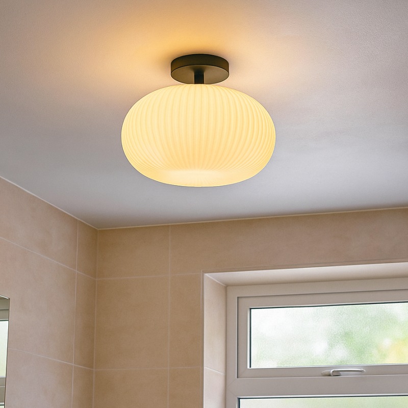 Design badkamer plafondlamp wit, Elliot, IP44 Design badkamer plafondlamp wit, Elliot, IP44