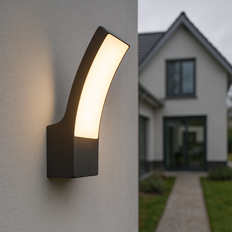 Moderne buitenlamp zwart, Manel, 12W, 3000K LED, IP44 Moderne buitenlamp zwart, Manel, 12W, 3000K LED, IP44