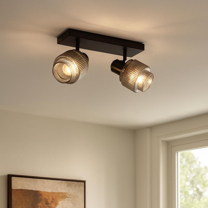 Retro plafondspot grijs, Paris