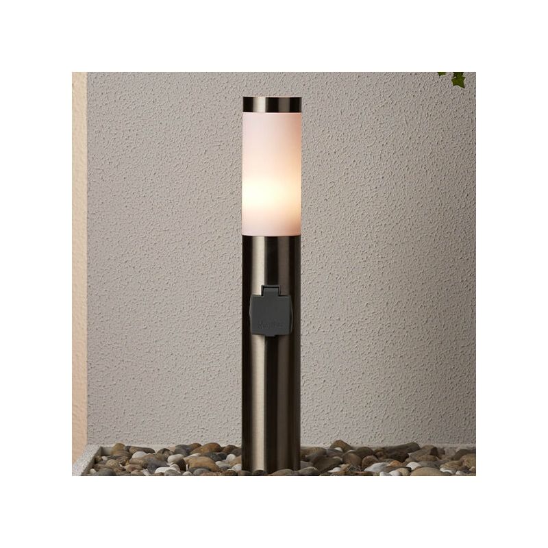Kunststof buitenlamp nikkel, Tom, IP44