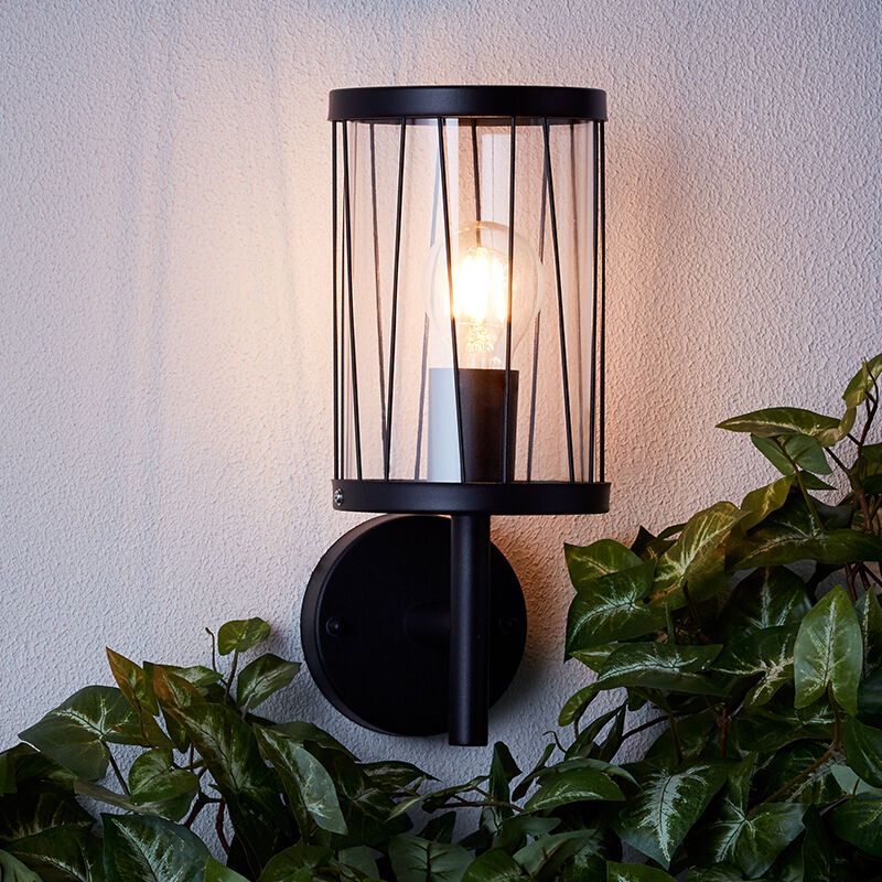 Industriële buitenlamp zwart, Jaynah, IP44 Industriële buitenlamp zwart, Jaynah, IP44