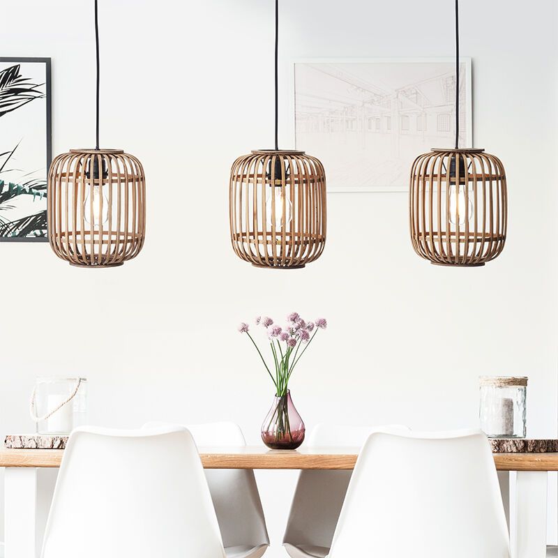 Moderne Hanglamp Brain, Bruin, hout
