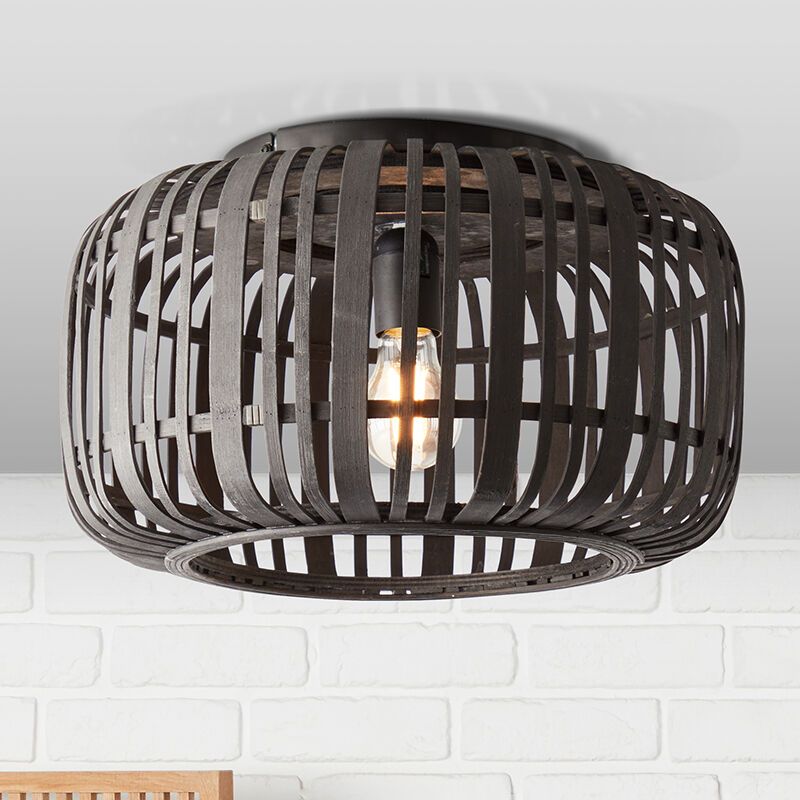 Moderne Plafonnieres Brain, zwart, hout Moderne Plafonnieres Brain, zwart, hout