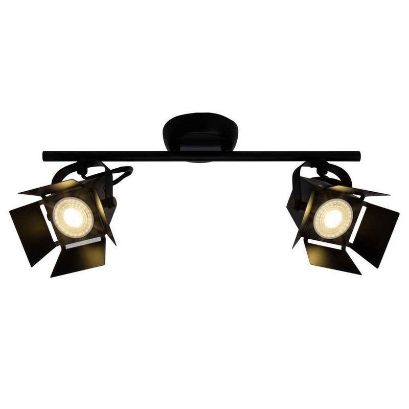 Industriële plafondspot zwart, Jowenna, 5W, 3000K LED