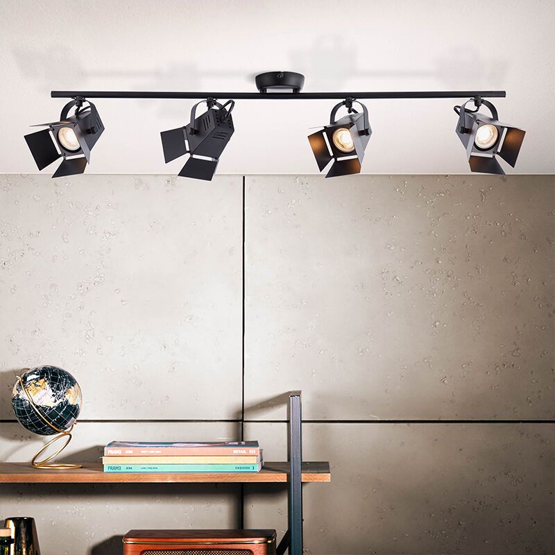 Industriële plafondspot zwart, Jowenna, 5W, 3000K LED Industriële plafondspot zwart, Jowenna, 5W, 3000K LED