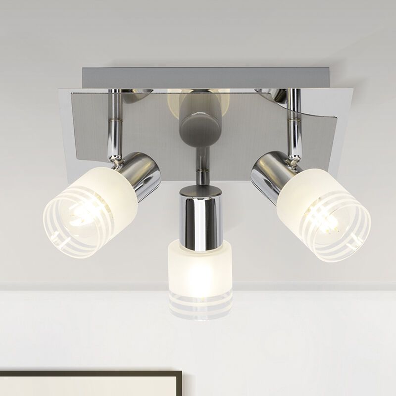 Metalen plafondspot chroom, Blake, 28W, 2700K LED Metalen plafondspot chroom, Blake, 28W, 2700K LED