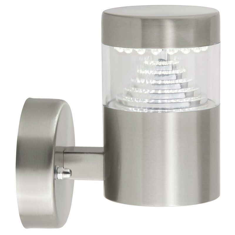 Kunststof buitenlamp chroom, Samuel, 1W, 6500K LED, IP44
